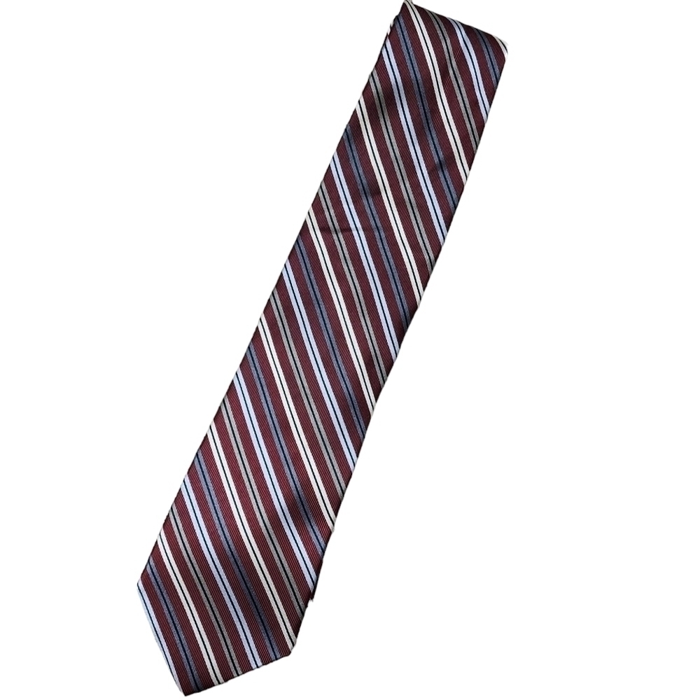Paul Dione 100% Silk Striped Tie - One Size